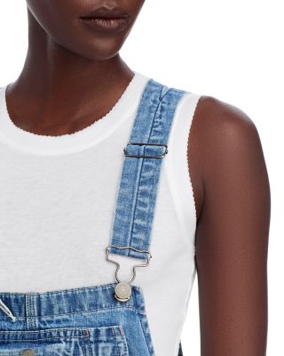 Cropped Denim Overalls