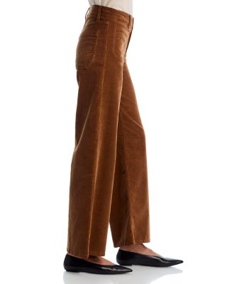 Le Slim Palazzo Mode Corduroy Jeans in Maple Brown