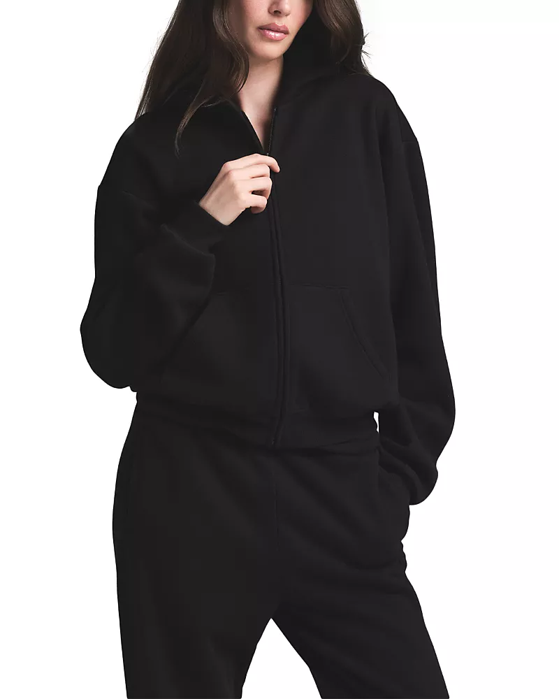 Skims Cotton Fleece Full Zip Hoodie