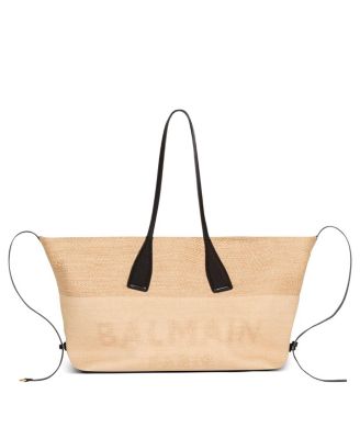 トートバッグ BALMAIN Track Shopper Bag - Balmain - Raffia - Neutral Balmain Track Raffia Tote Bag | Bloomingdale's