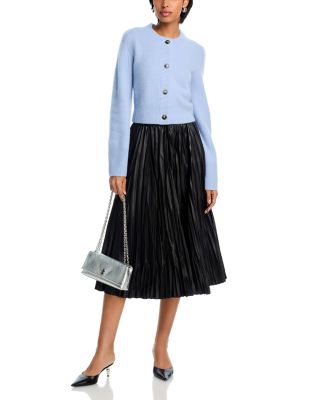 Cropped Wide Sleeve Crewneck Cardigan - Exclusive