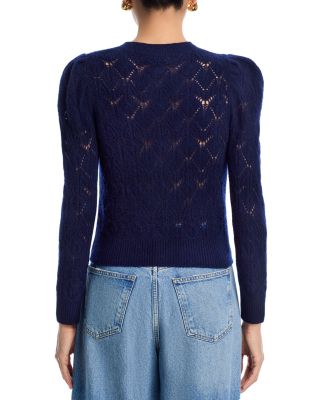 100% Cashmere Crewneck Cardigan Sweater - Exclusive