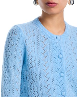 100% Cashmere Crewneck Cardigan Sweater - Exclusive