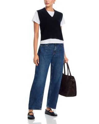 AQUA 100% Cashmere Super Brushed V Neck Sweater Vest - Exclusive