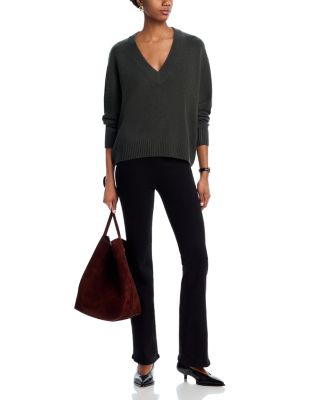100% Cashmere Drop Shoulder V Neck Sweater - Exclusive