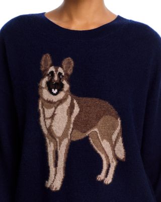 100% Cashmere German Shepard Dog Crewneck Sweater - Exclusive