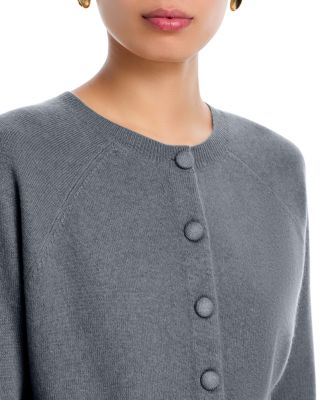 100% Cashmere Crewneck Cardigan - Exclusive