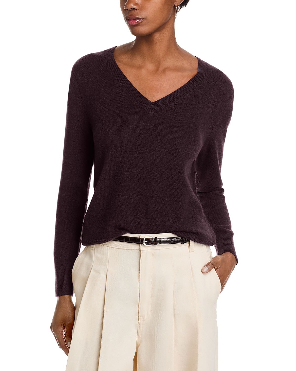 C by Bloomingdale's Cashmere Cashmere V Neck Sweater - Exclusive
