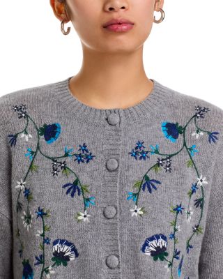 100% Cashmere Crewneck Cardigan Sweater - Exclusive