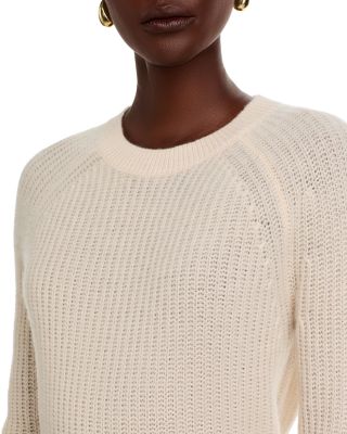 100% Cashmere Shaker Stitch Raglan Sweater - Exclusive