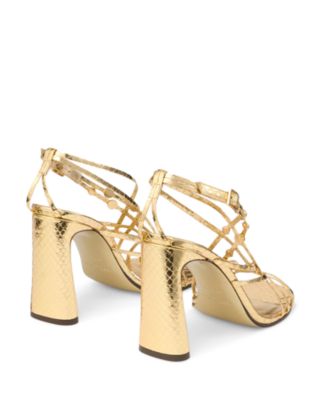 Women&#39;s Felice 95 Embellished Metallic High Heel Sandals