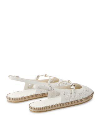 Women&#39;s Embroidered Slingback Flats