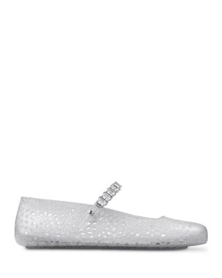 Women's The Jelly Transparent Crystal Ballet Flats