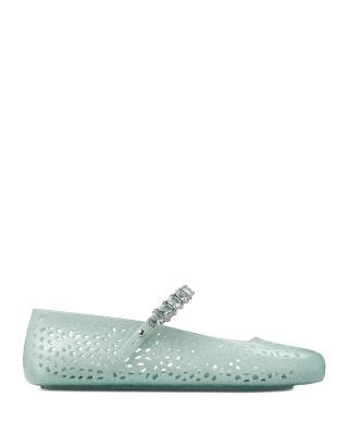 Women's The Jelly Transparent Crystal Ballet Flats