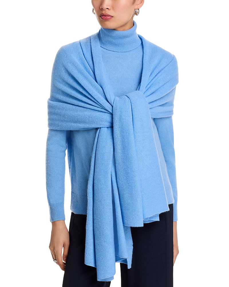C By Bloomingdale's Cashmere Travel Wrap - Exclusive In Blue