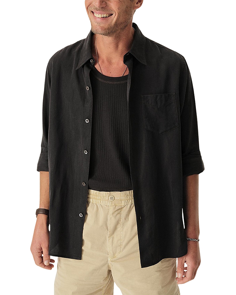 BUCK MASON DRAPED POCKET BUTTON SHIRT