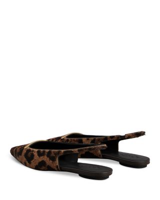 Women&#39;s Pony Effect Slingback Ballerina Flats