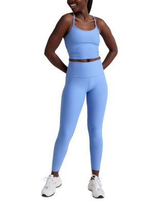 Spacedye Slim Racerback Cropped Tank in Flower Blue Heather