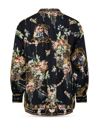 Oversized Printed Long Sleeve Shirt