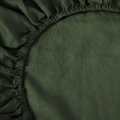 Plain Linen Fitted Sheet, Queen
