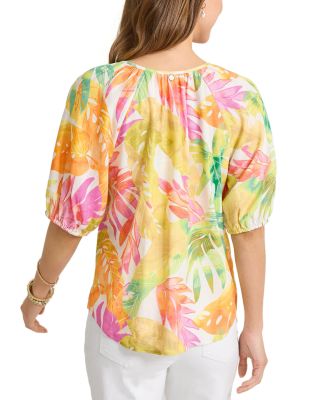 Tropicana Isle Puff Sleeve Top