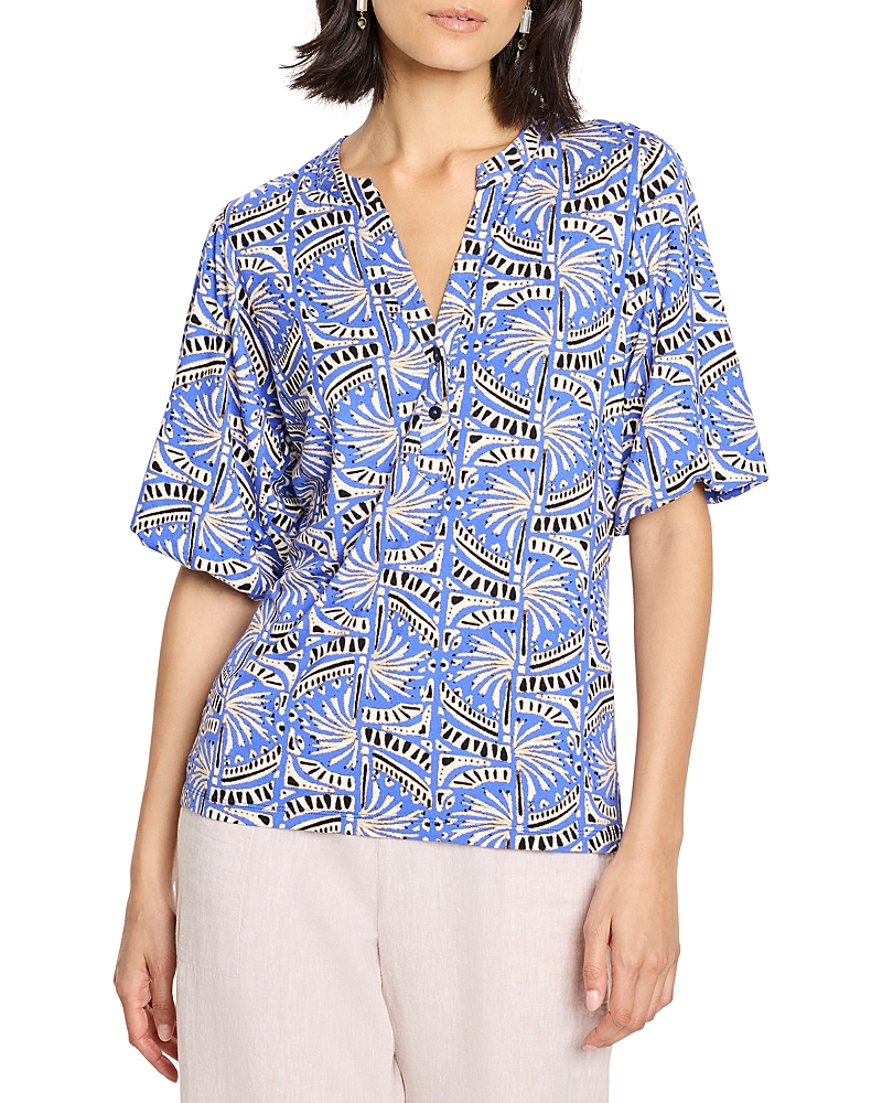 Nic + Zoe Nic+zoe Ocean Jewel Top In Blue