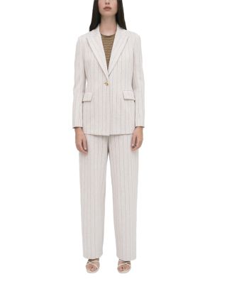 Pinstripe Peak Lapel Jacket