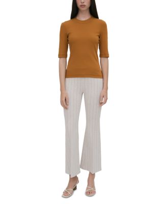 Pull On Cropped Flare Pants