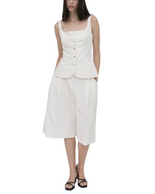 Square Neck Button Front Top