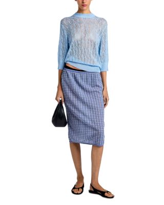 Lori Plaid Knit Skirt