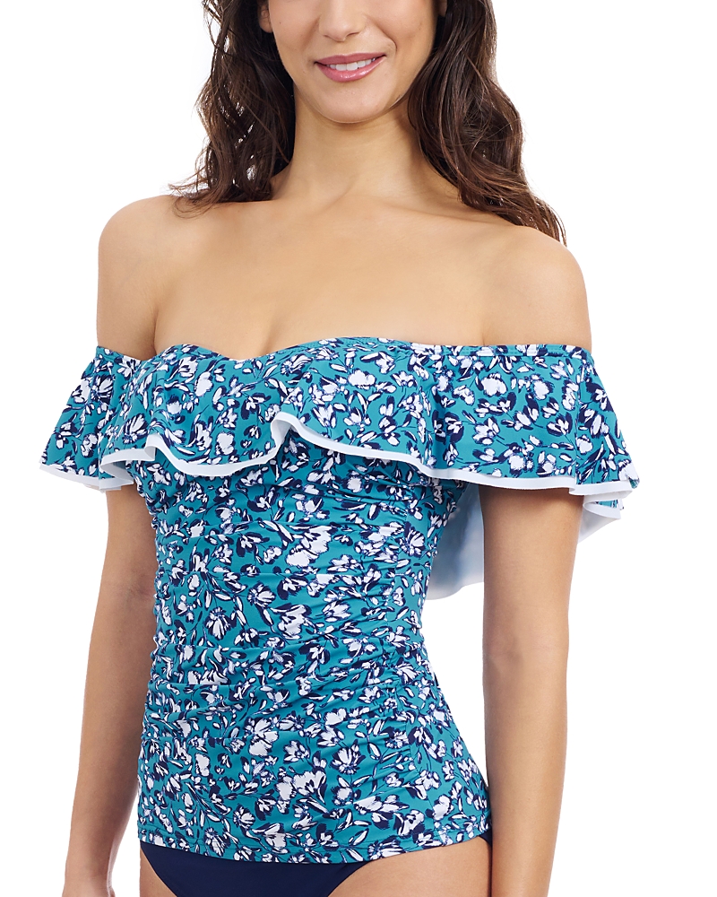 Profile by Gottex Juliette Off Shoulder Ruffle Tankini Top