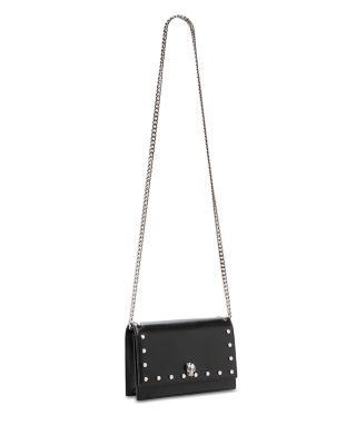 Small Skull Leather Crossbody Bag