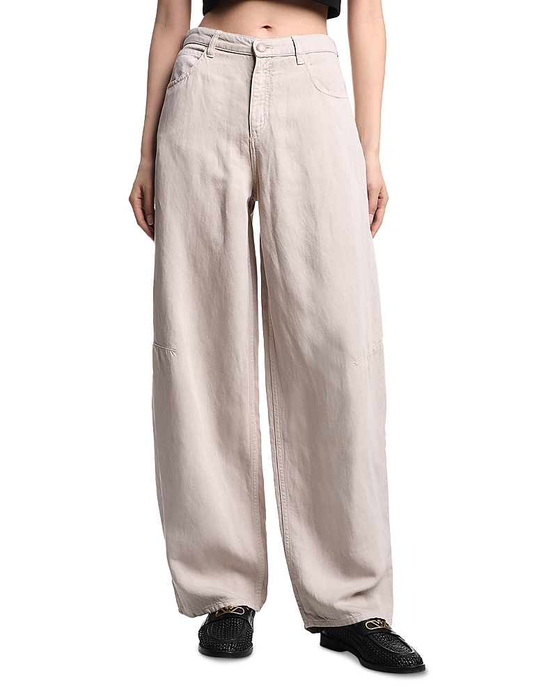 EMPORIO ARMANI RELAXED FIT JEANS IN SOLID LIGHT