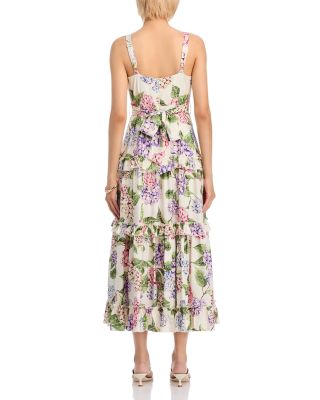 Hydrangea Tiered Midi Dress - Exclusive