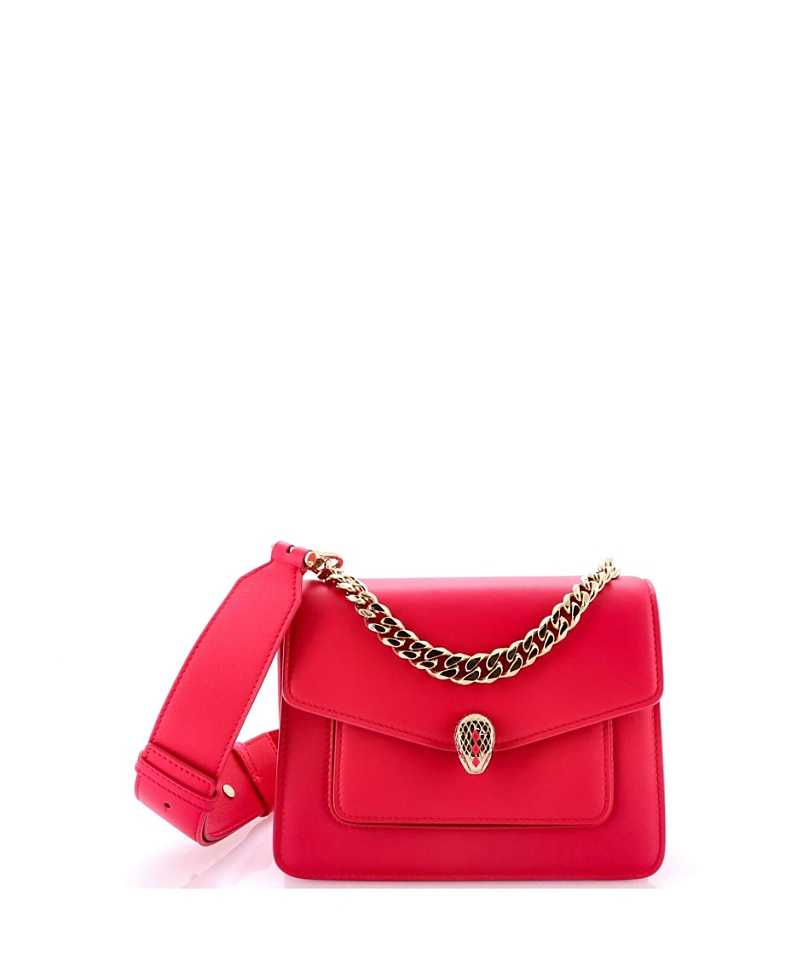 Pre-owned Pre-owned Bvlgari Bvlgari Serpenti Forever Maxi Chain Crossbody Bag Leather