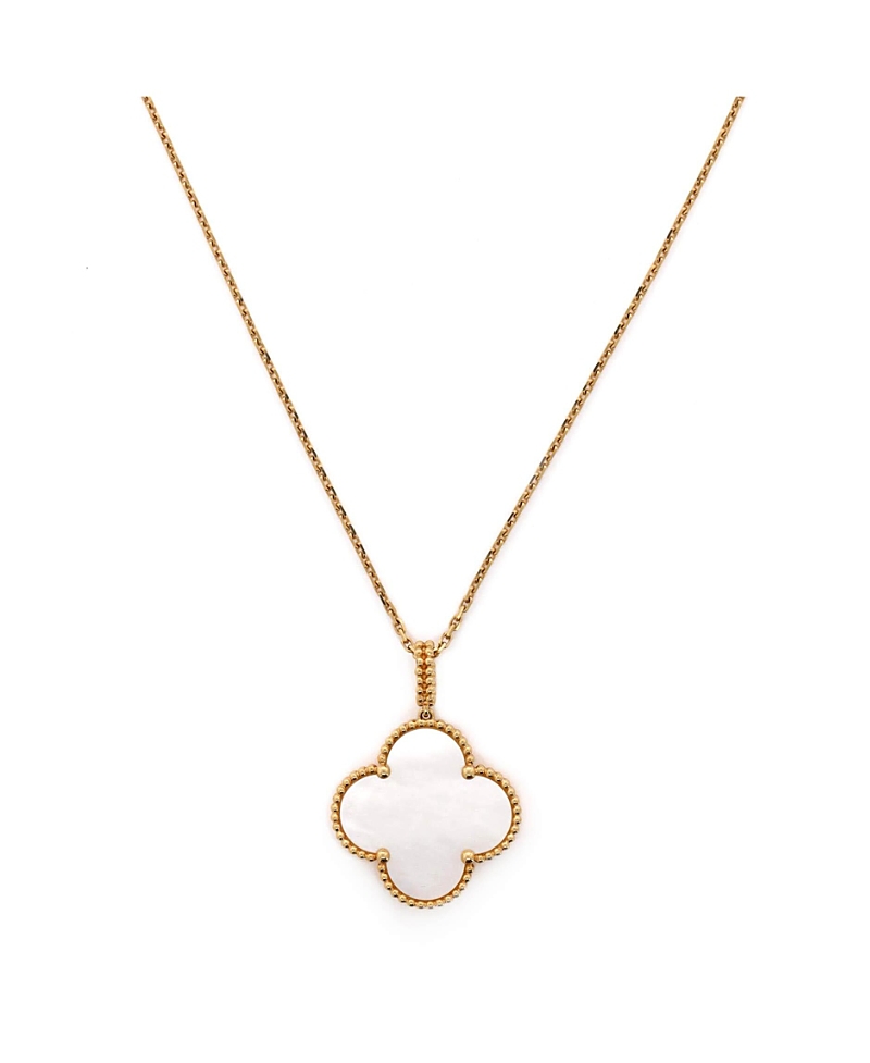Pre-owned Pre-owned Van Cleef & Arpels Van Cleef & Arpels Magic Alhambra Long Necklace 18k Gold And Mother Of Pearl