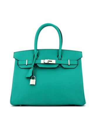 Pre-Owned HERMÈS - Birkin 30 Handbag Blue Epsom with Palladium Hardware