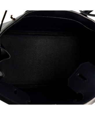 Birkin 30 Handbag Blue Epsom with Rose Gold Hardware