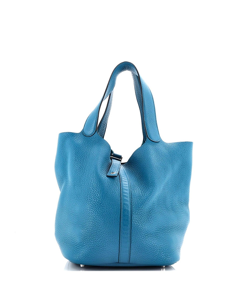 PRE-OWNED HERMES Pre-owned Hermes Gm Picotin Lock Bag Clemence In Blue