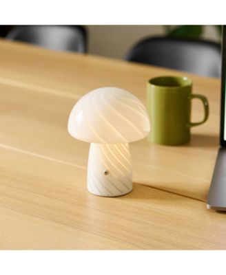 Mini Cordless Glass Mushroom Lamp