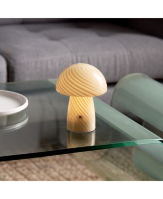 Mini Cordless Glass Mushroom Lamp