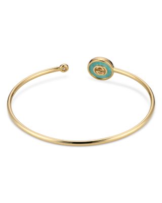 18K Yellow Gold Diamond & Amazonite Interlocking Flex Bracelet