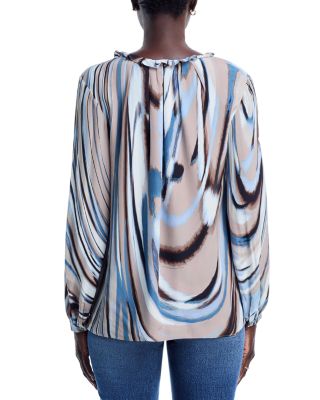Belanya Wavy Print Top