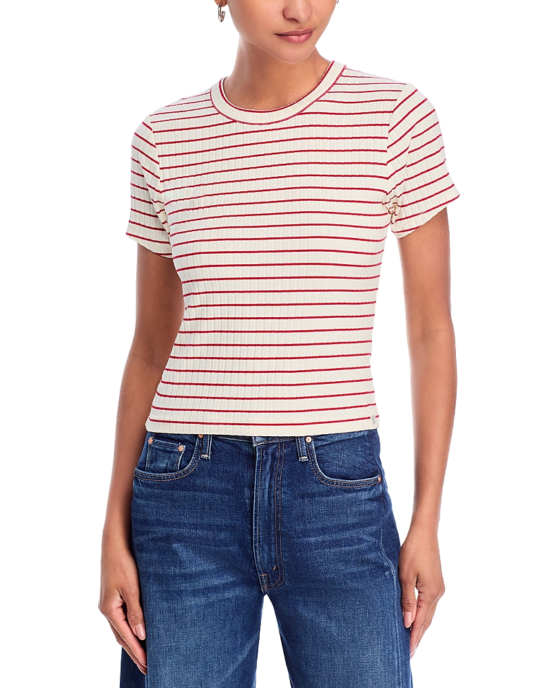 Shop Rag & Bone Luca Striped Ribbed Baby Tee