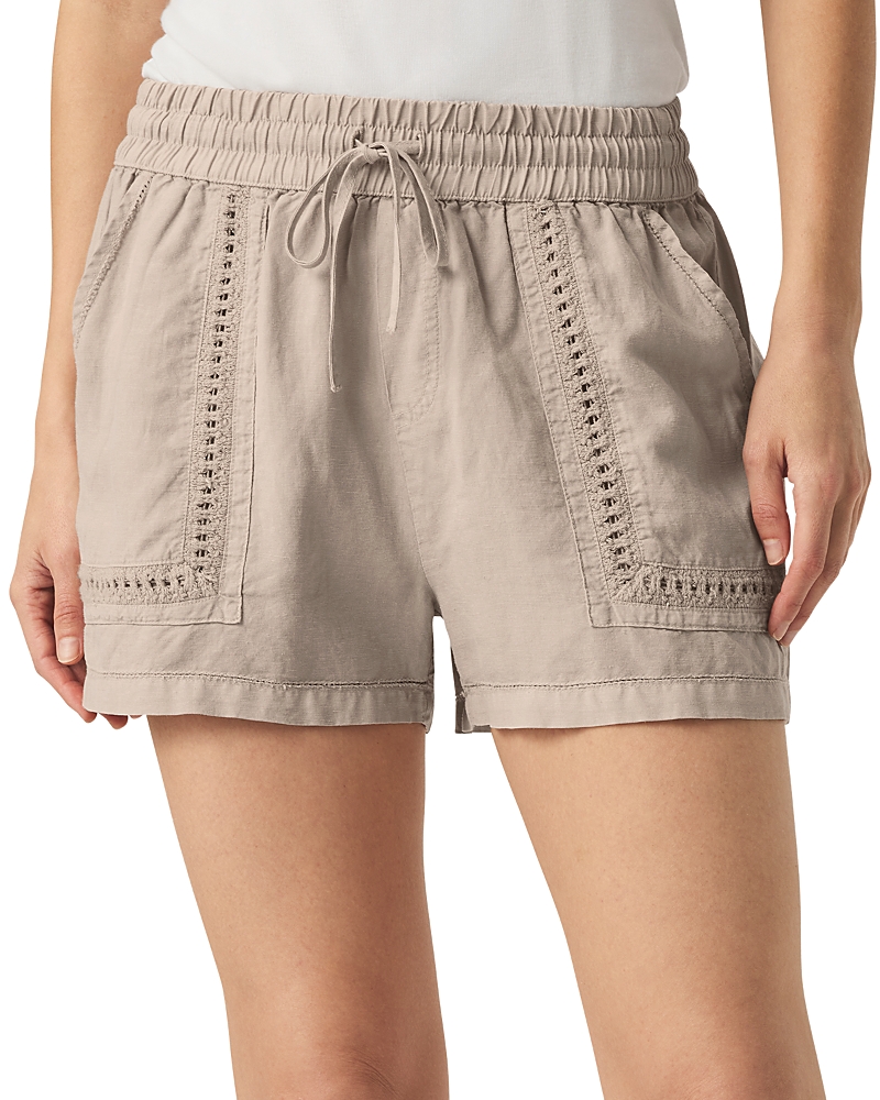 Splendid Campside Crochet Shorts In Fawn In Gray
