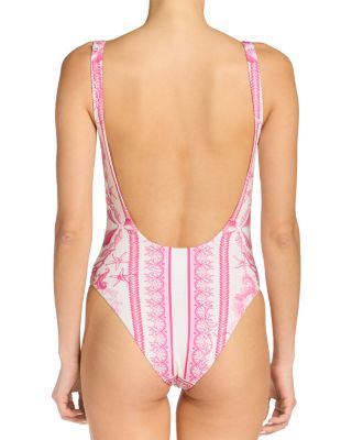 Barocco Logo Tank One Piece Swimsuit