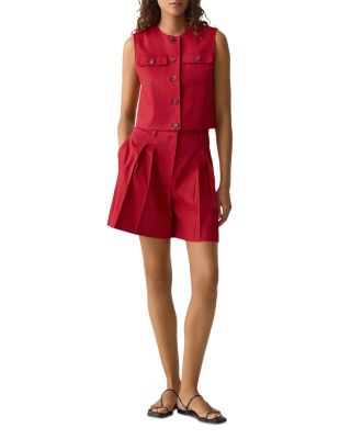 Fitted Sleeveless Linen Vest