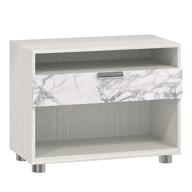 Bernhardt Stratum Nightstand With 1 Arabescato Drawer In Neutral