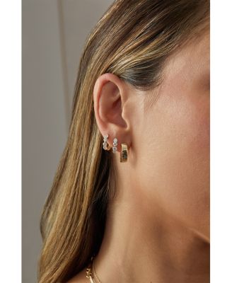 14K Yellow Gold Charlie Hoop Earrings