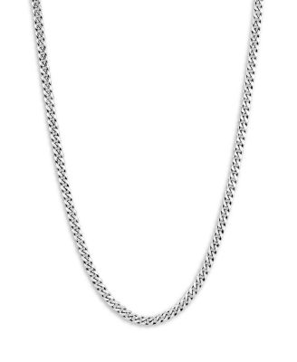 Sterling Silver Curb Chain Necklace 3mm, 24&amp;quot;